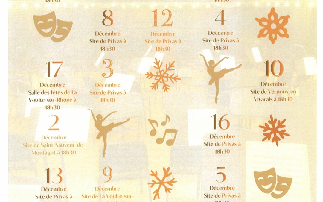 Représentation Conservatoire  Mercredi 10 décembre à 18h30  Conservatoire Allée de Prat