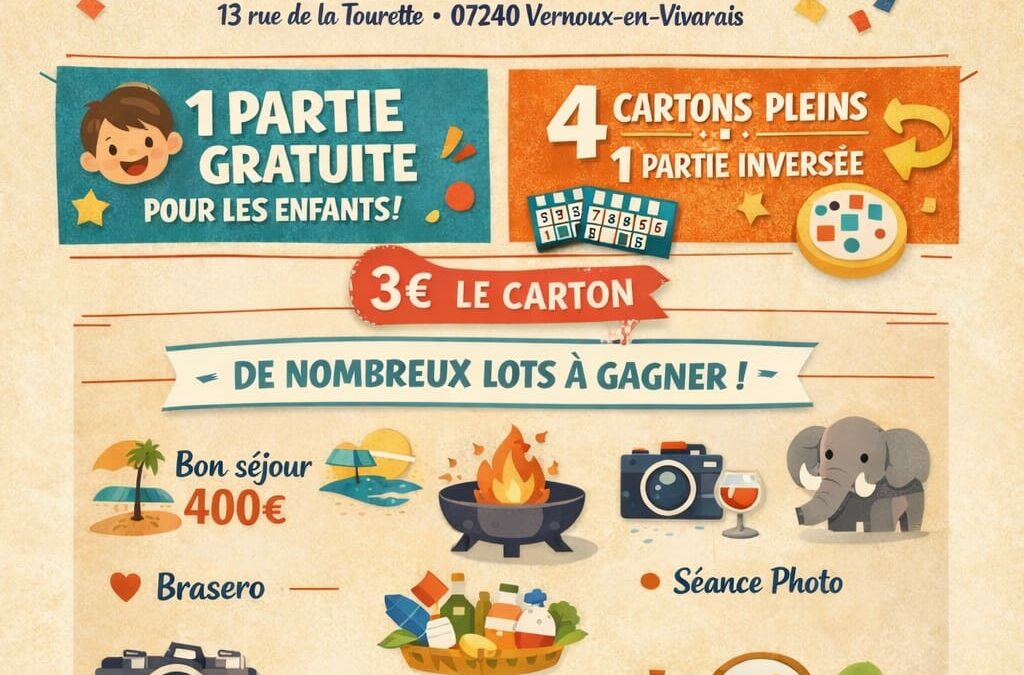 LOTO APEL Présentation de Marie  Dimanche 24 mai  à partir de 14h